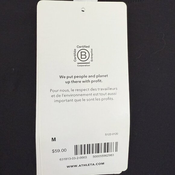 Athleta Outbound Top Medium Black NWT (Bundle 2+ items for 20% off) - Picture 3 of 3